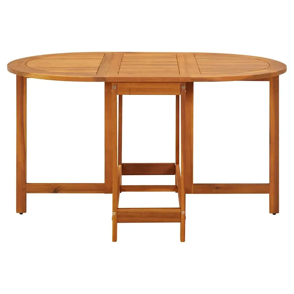 Brown Wood Drop Leaf Dining Table for Outdoor Use