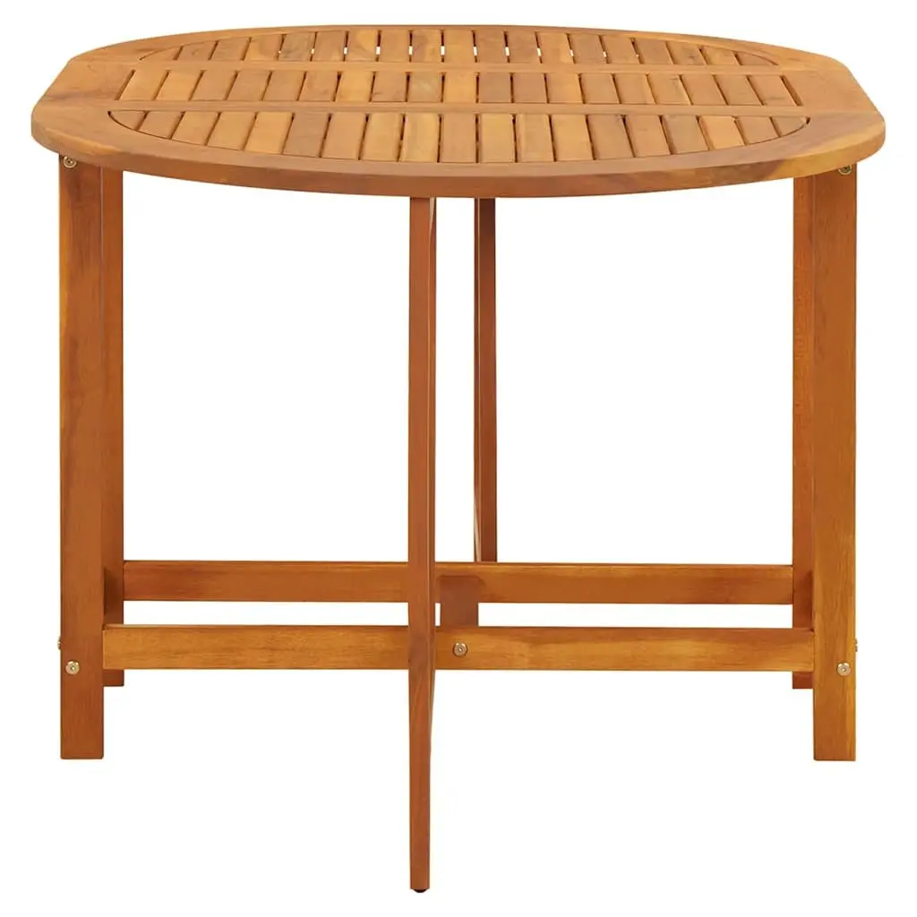 Brown Wood Drop Leaf Dining Table for Outdoor Use