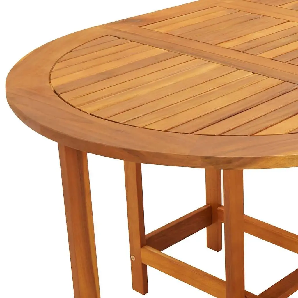 Brown Wood Drop Leaf Dining Table for Outdoor Use