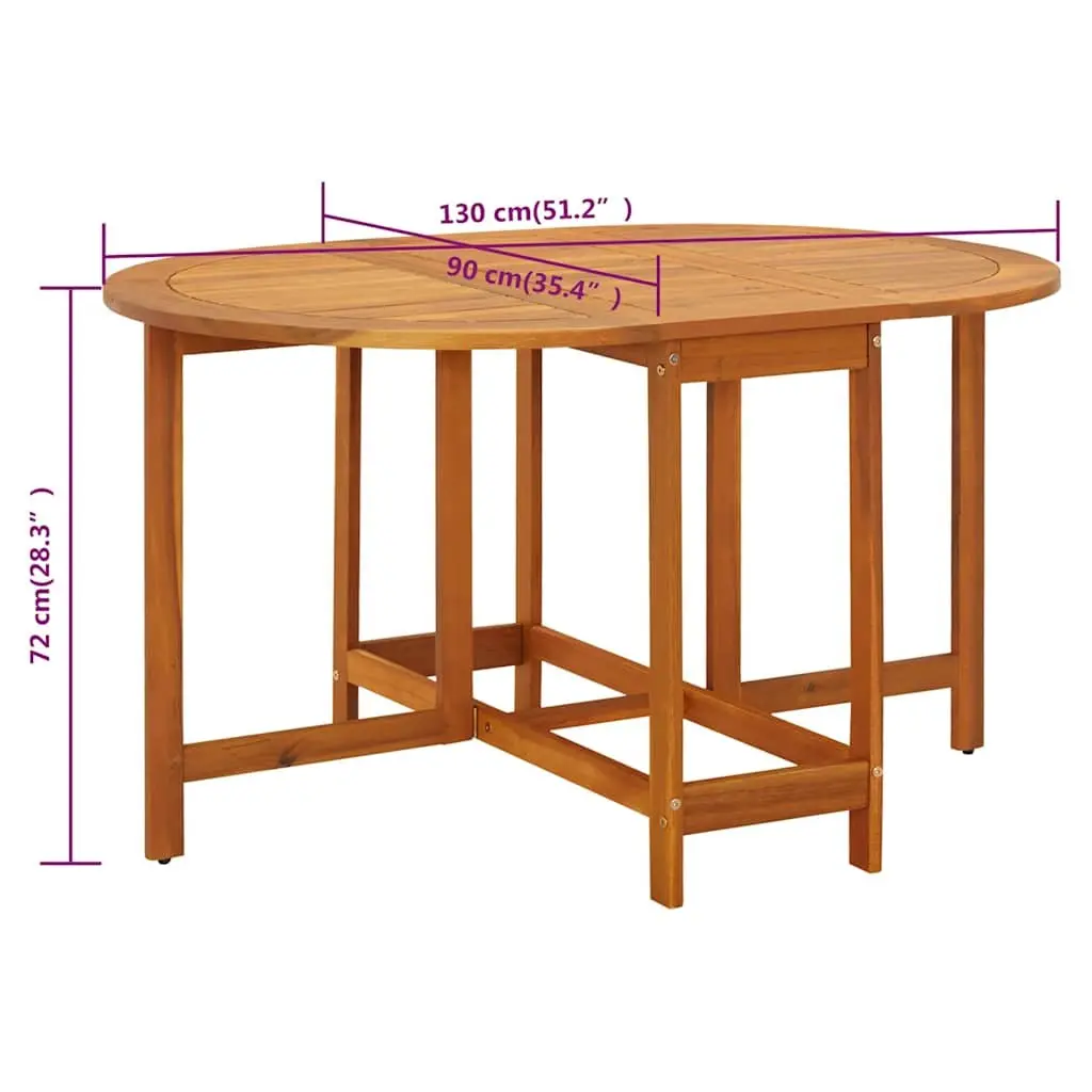 Brown Wood Drop Leaf Dining Table for Outdoor Use
