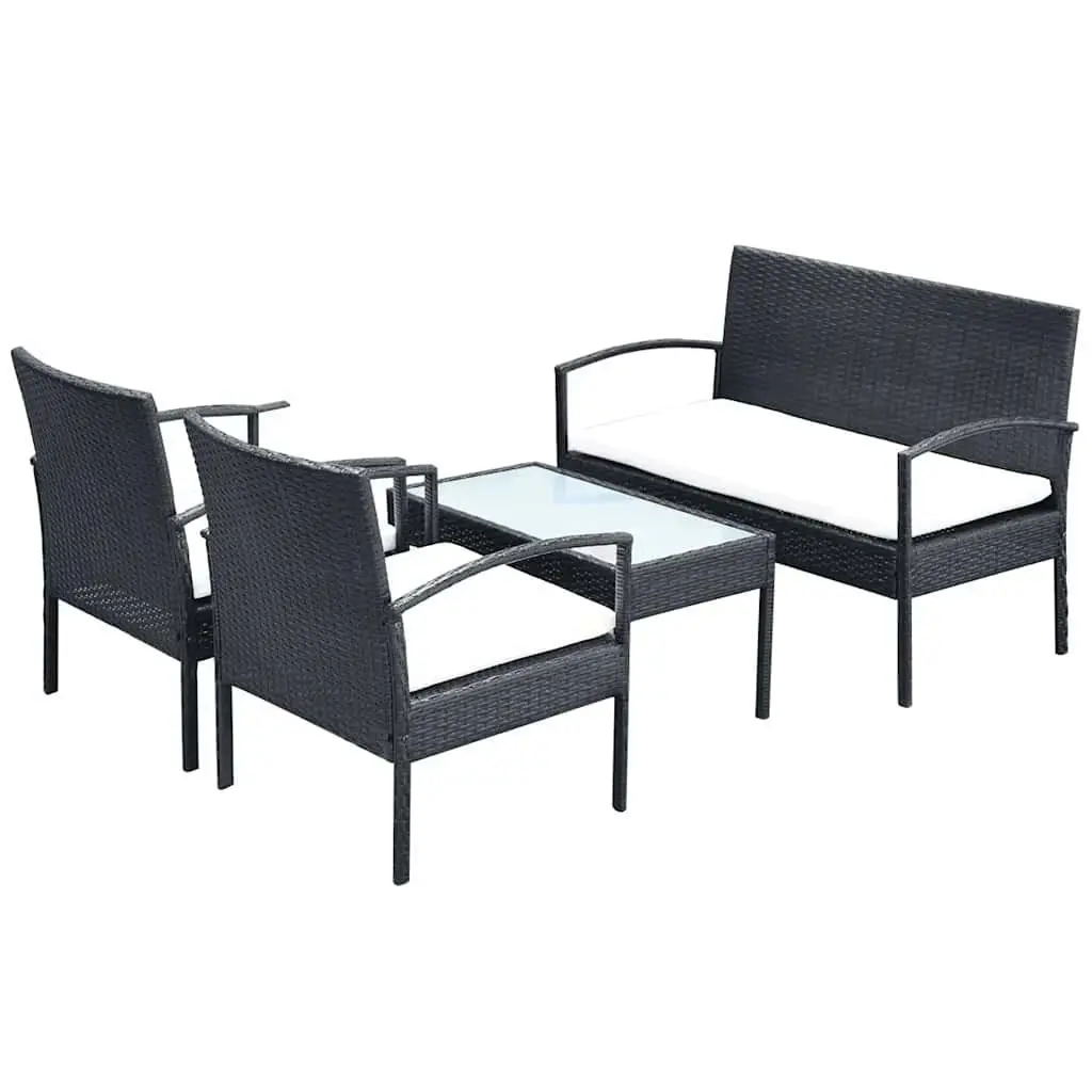 4 Piece Garden Lounge Set with Durable Build