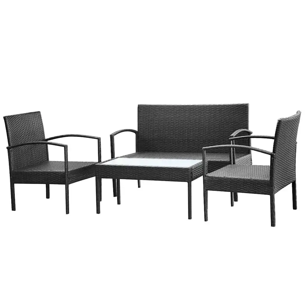 4 Piece Garden Lounge Set with Durable Build