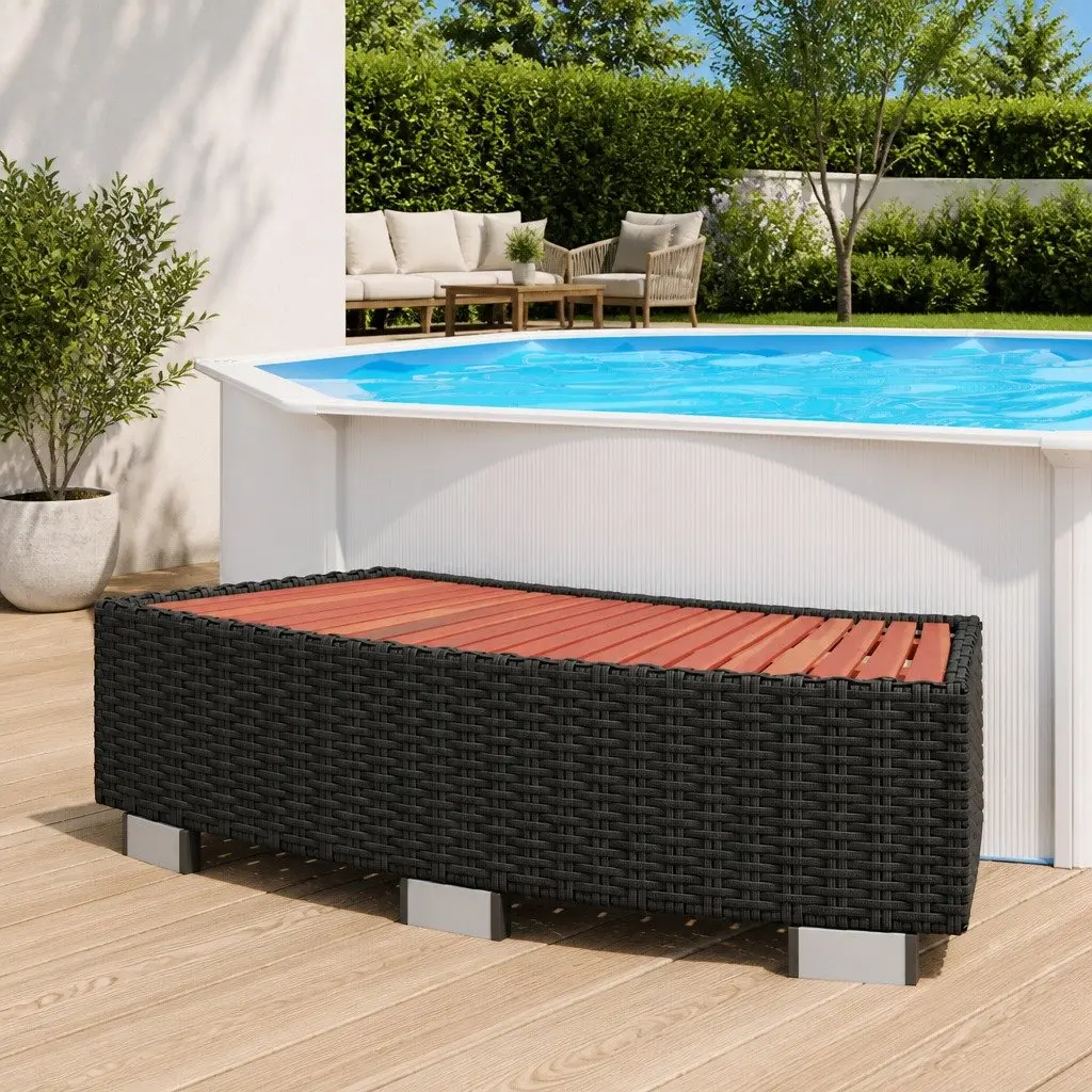 Rattan Spa Step for Hot Tubs and Pools