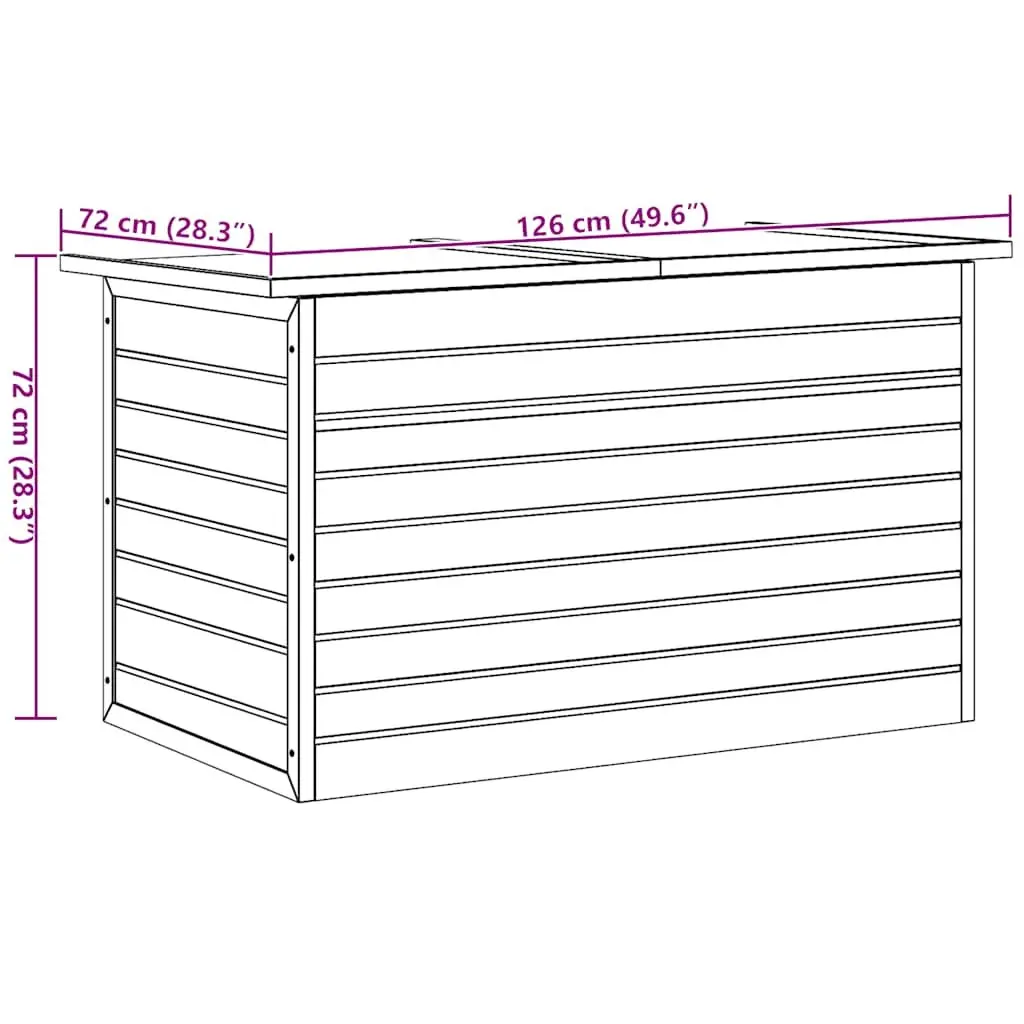Wooden Garden Storage Box for Outdoor Use