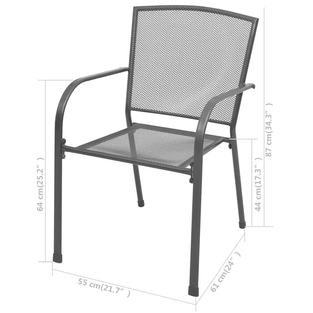 Steel Mesh Stackable Chairs for Outdoor Use