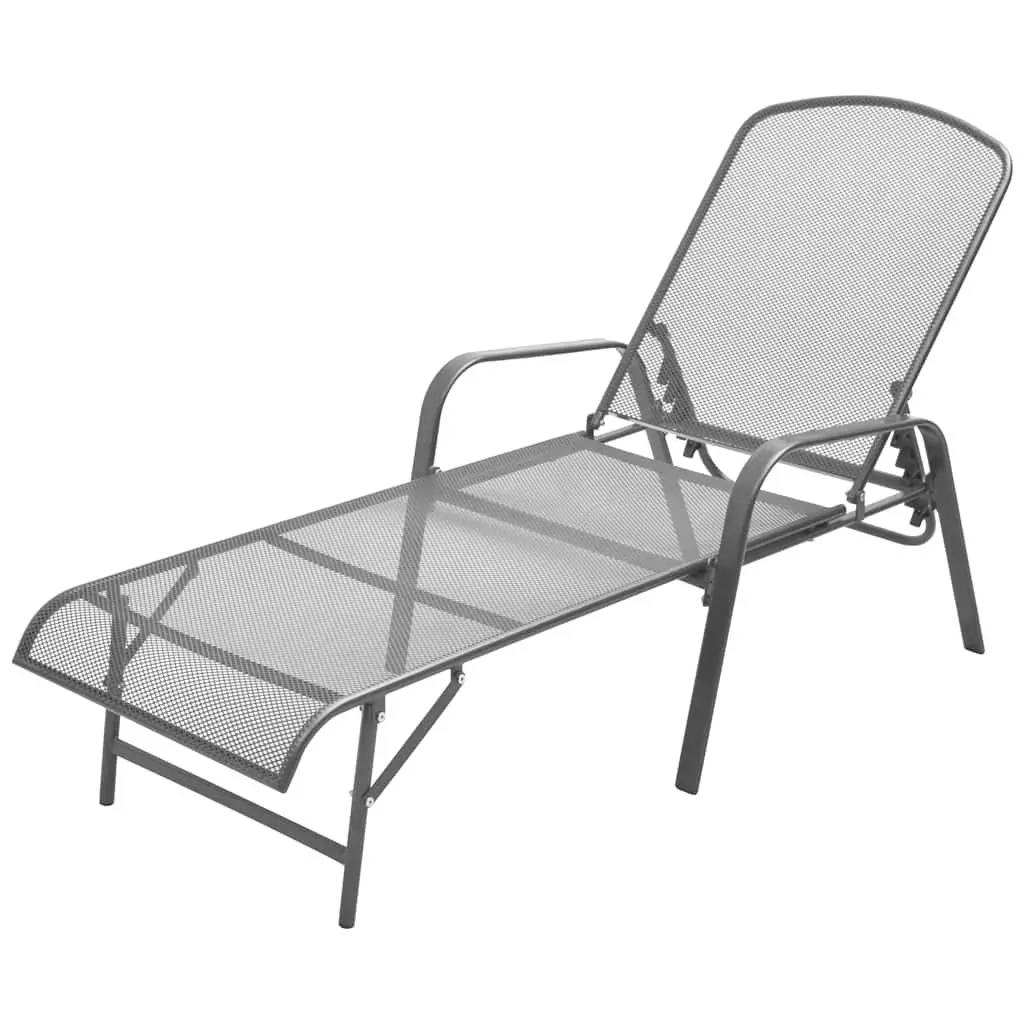 2-Piece Sun Lounger Set with Folding Table