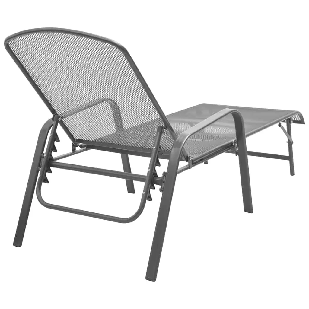 2-Piece Sun Lounger Set with Folding Table