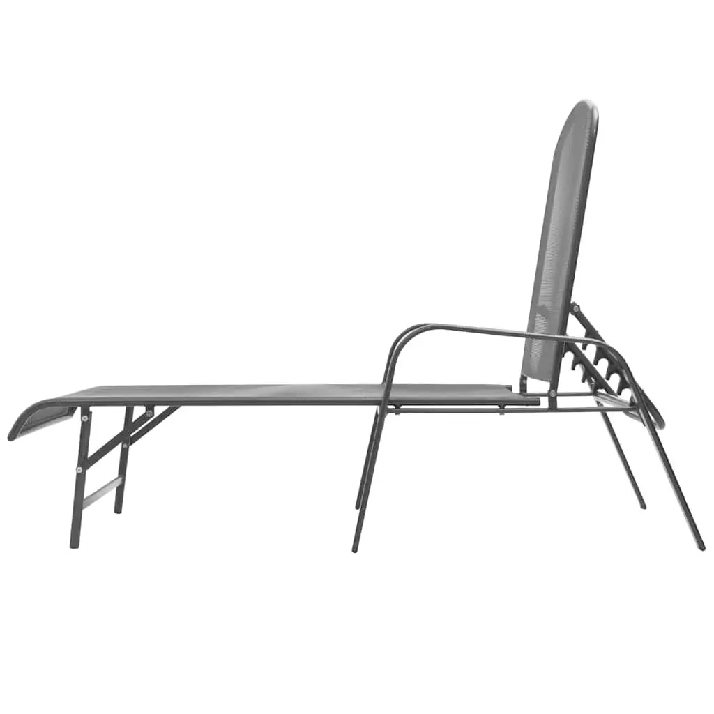 2-Piece Sun Lounger Set with Folding Table
