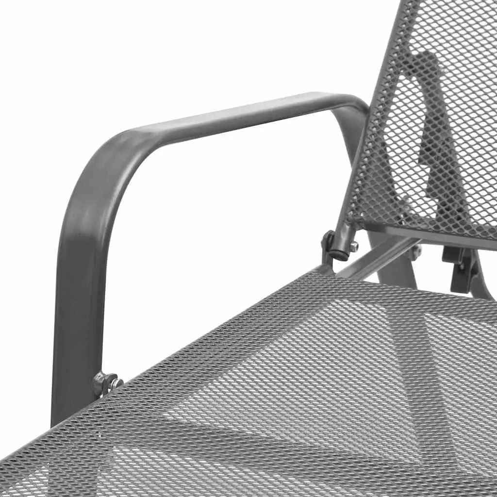 2-Piece Sun Lounger Set with Folding Table