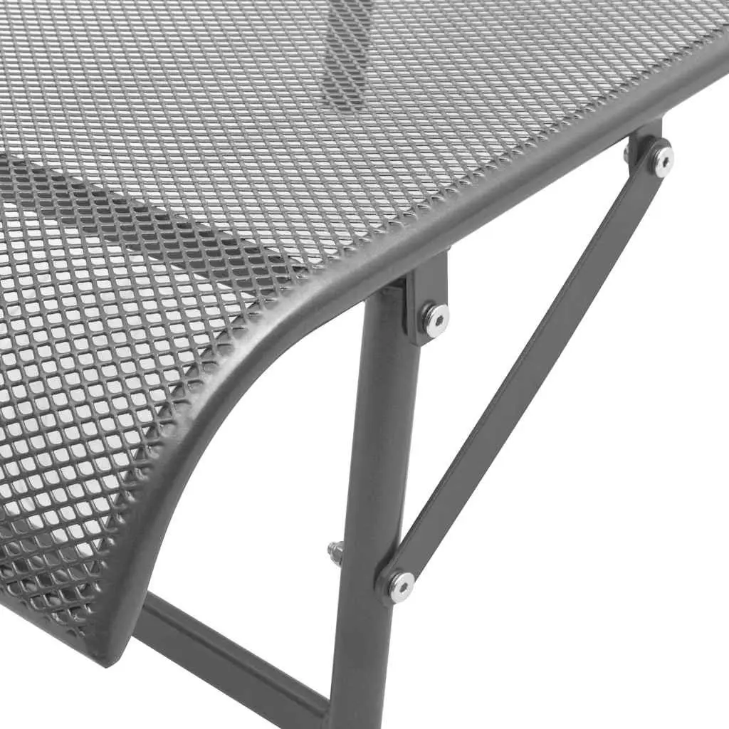 2-Piece Sun Lounger Set with Folding Table