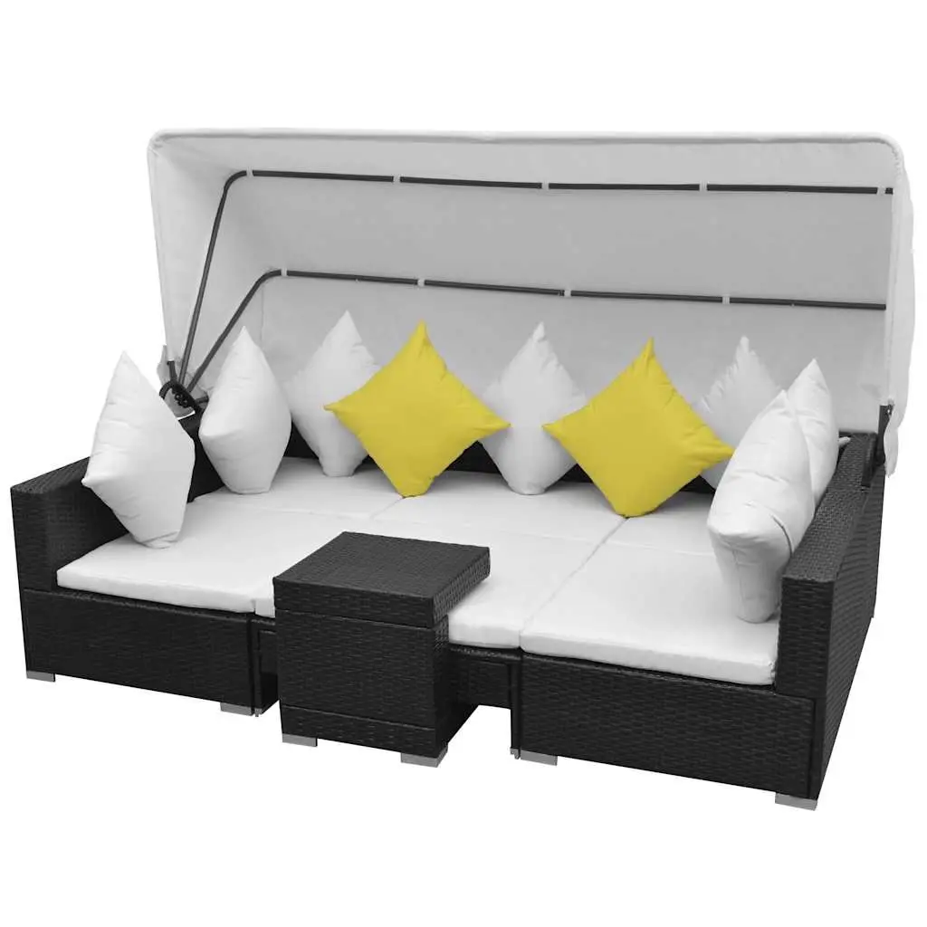 7 Piece Modular Garden Lounge Set with Canopy