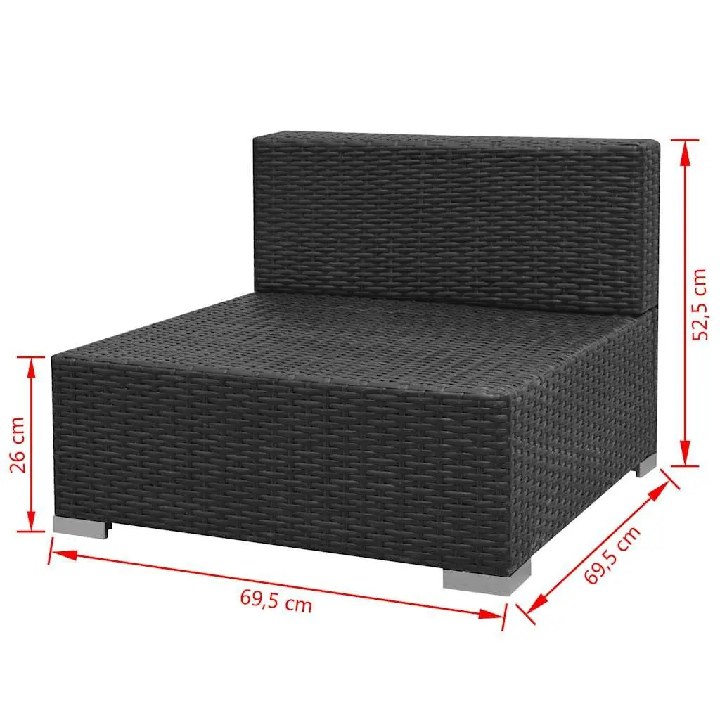 7 Piece Modular Garden Lounge Set with Canopy