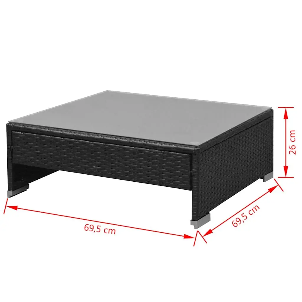 7 Piece Modular Garden Lounge Set with Canopy