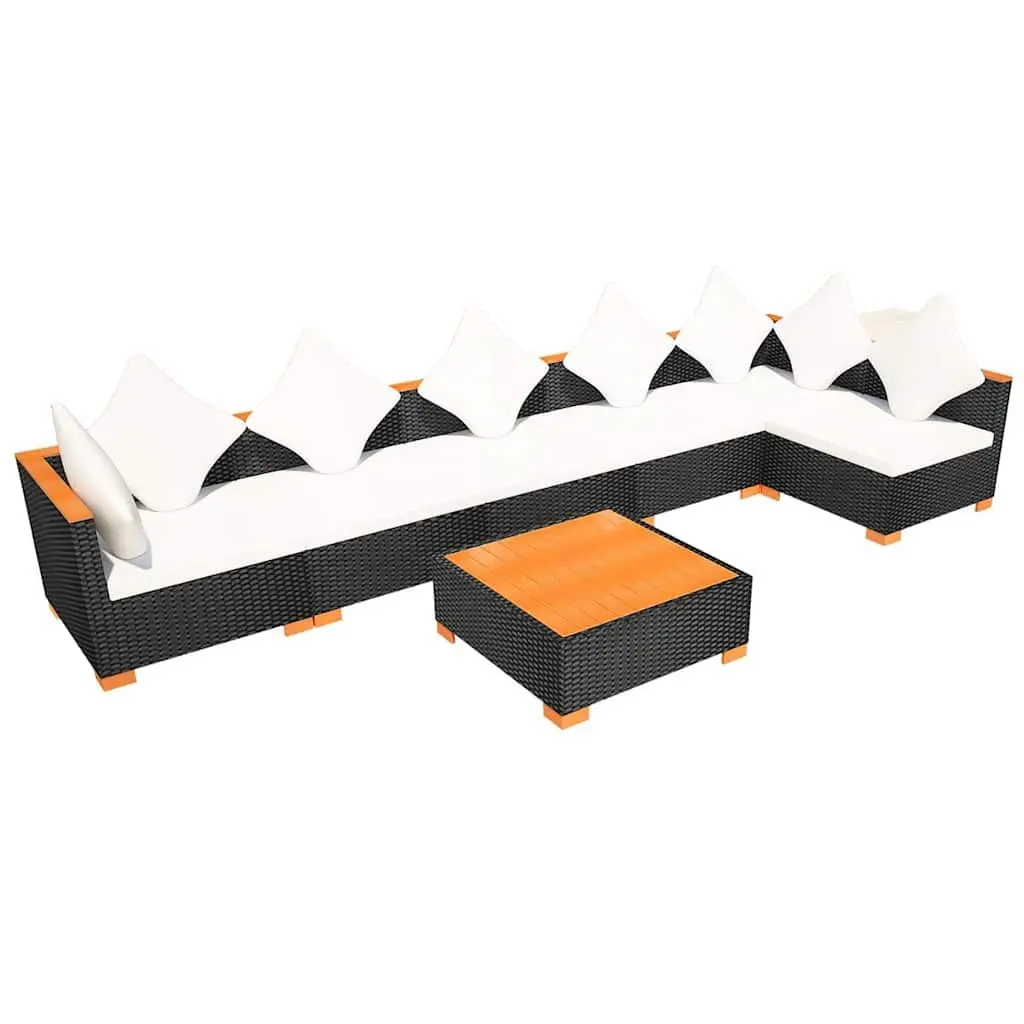 7-Piece Modular Garden Lounge Set with Cushions