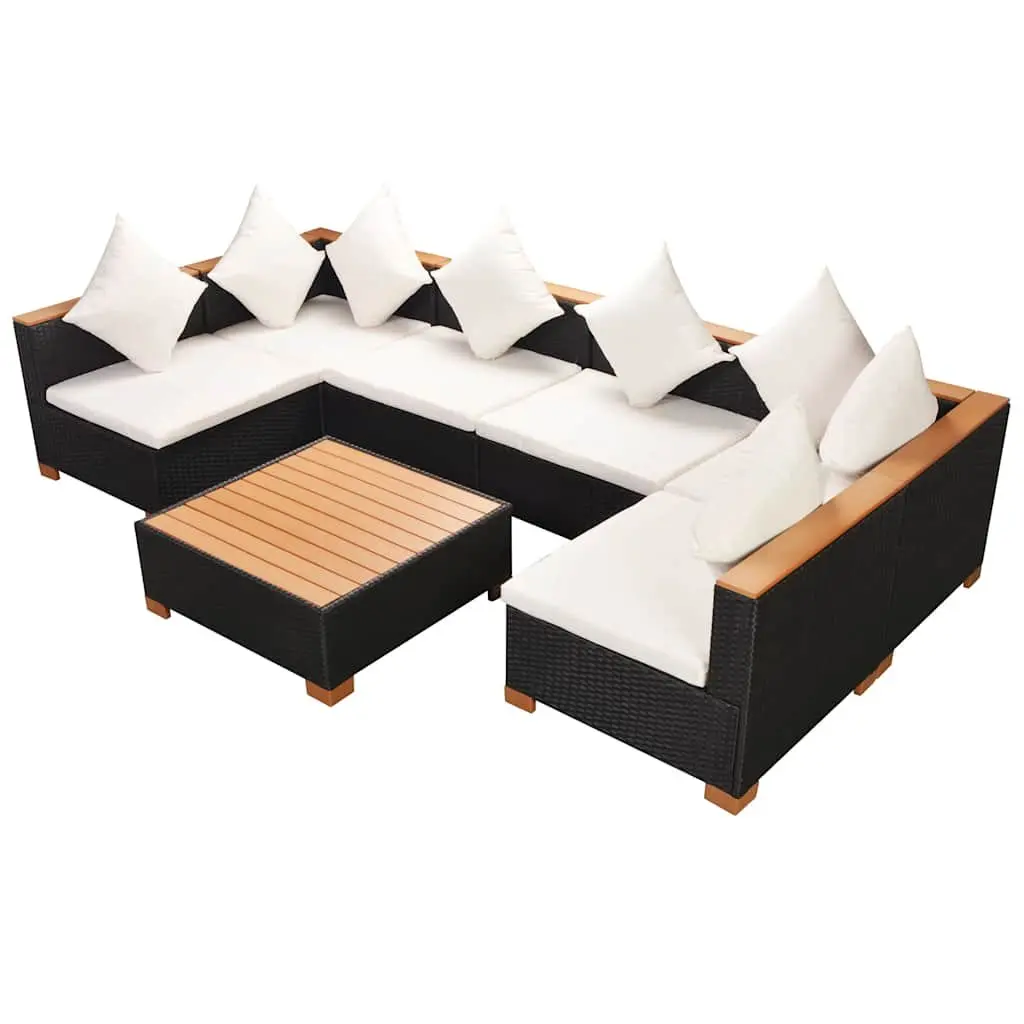 7-Piece Modular Garden Lounge Set with Cushions