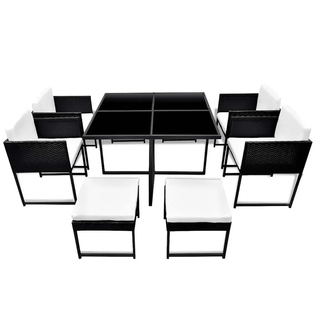 9-Piece Rattan Garden Dining Set