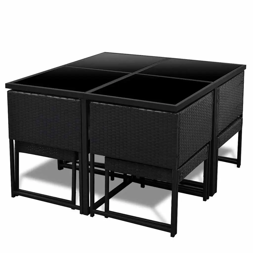 9-Piece Rattan Garden Dining Set
