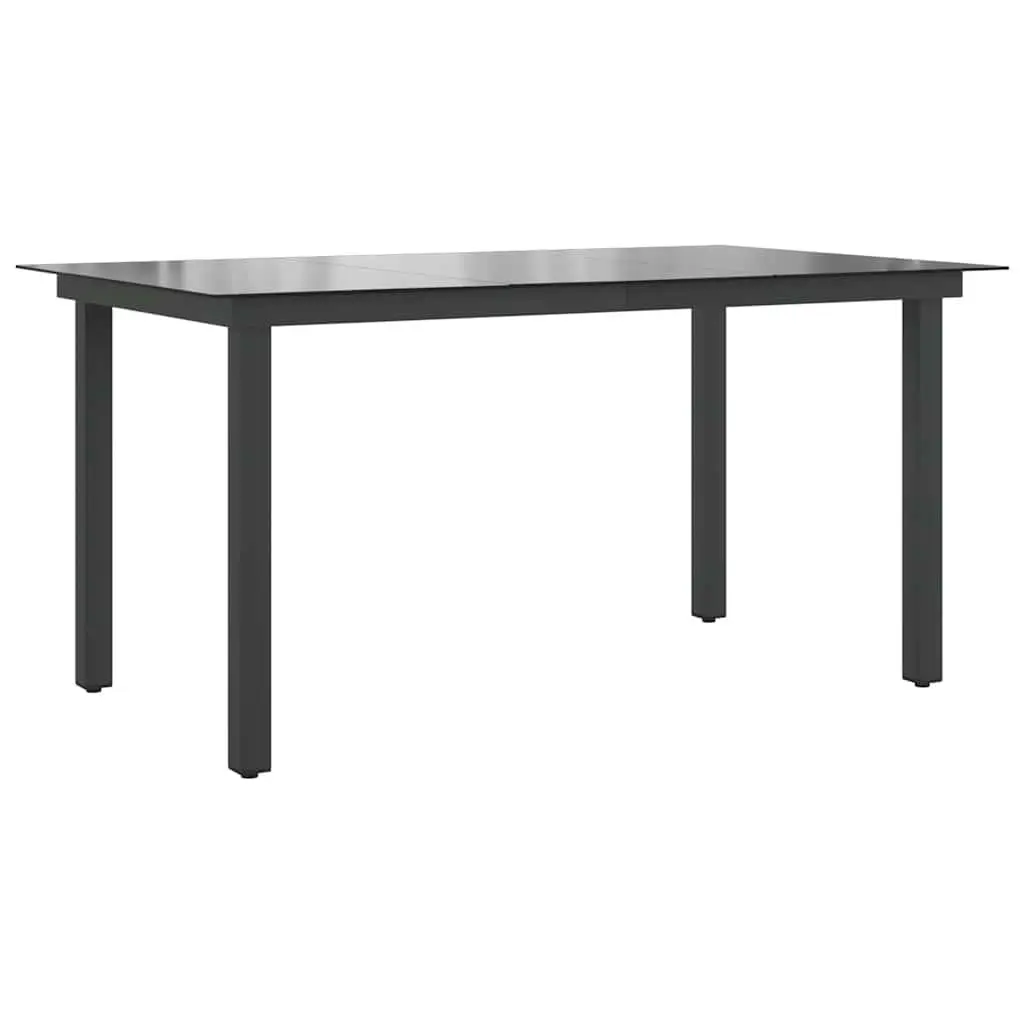 Black Aluminium Frame Garden Dining Table
