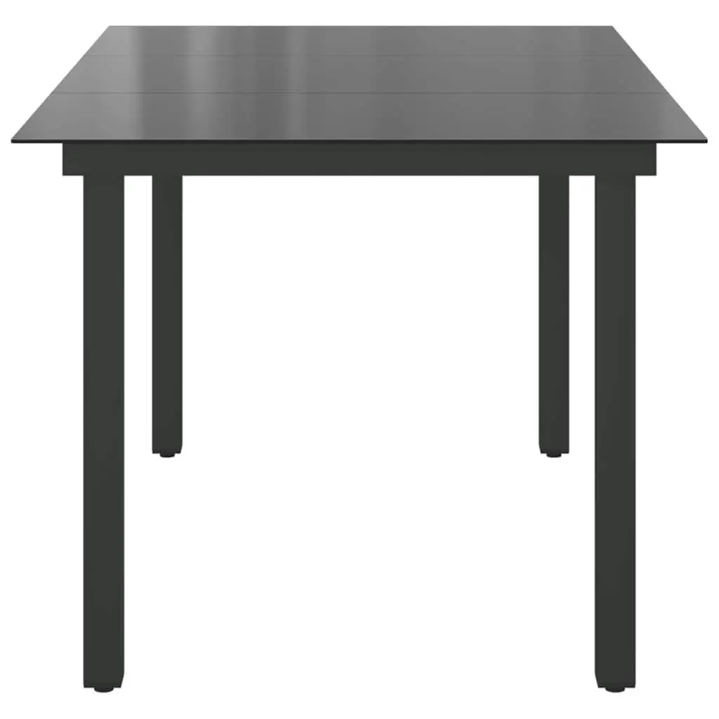 Black Aluminium Frame Garden Dining Table