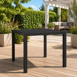 Sturdy Black Outdoor Garden Table 80x80x74cm