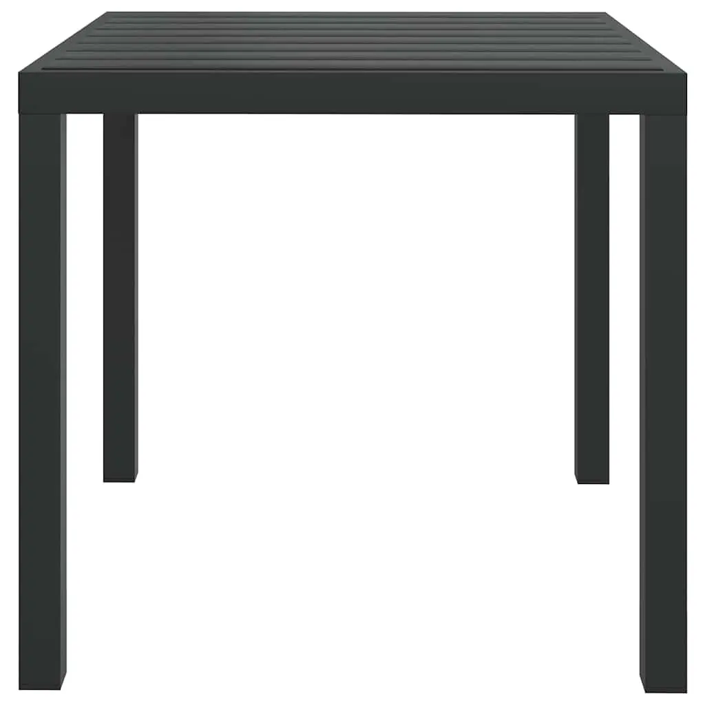Outdoor Garden Table WPC Aluminium 80x80x74cm Black