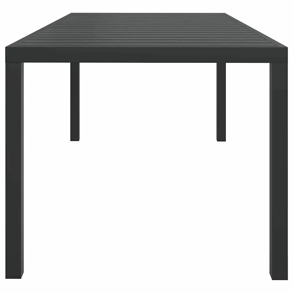 Black Outdoor Garden Table 185x90x74cm