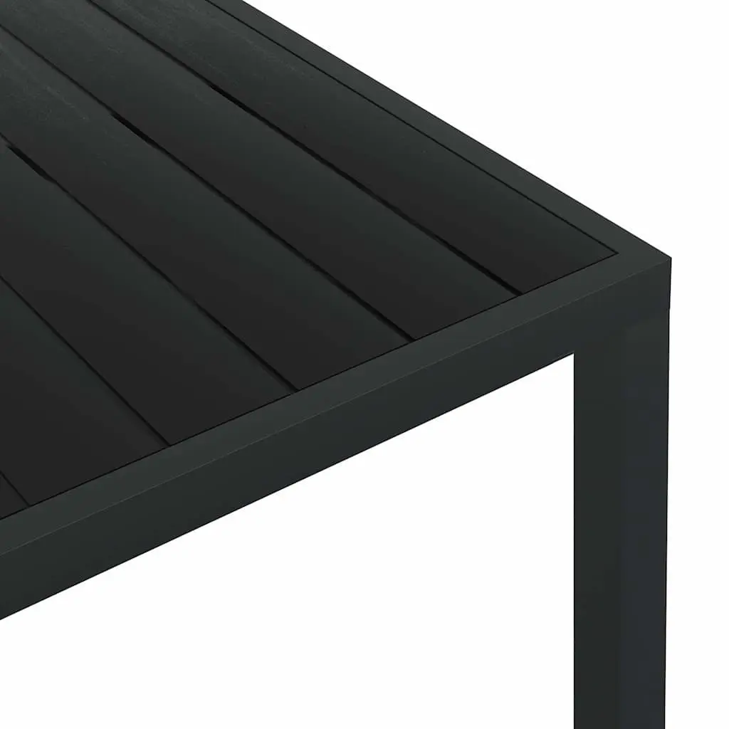 Black Outdoor Garden Table 185x90x74cm