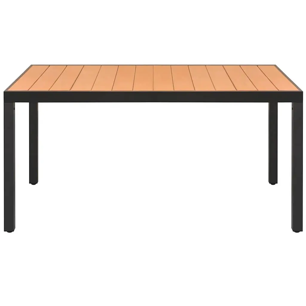 Brown Outdoor Garden Table 150x90x74 cm for Durable Use