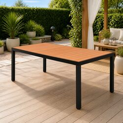 Brown Outdoor Garden Table 185x90x74cm Durable Design