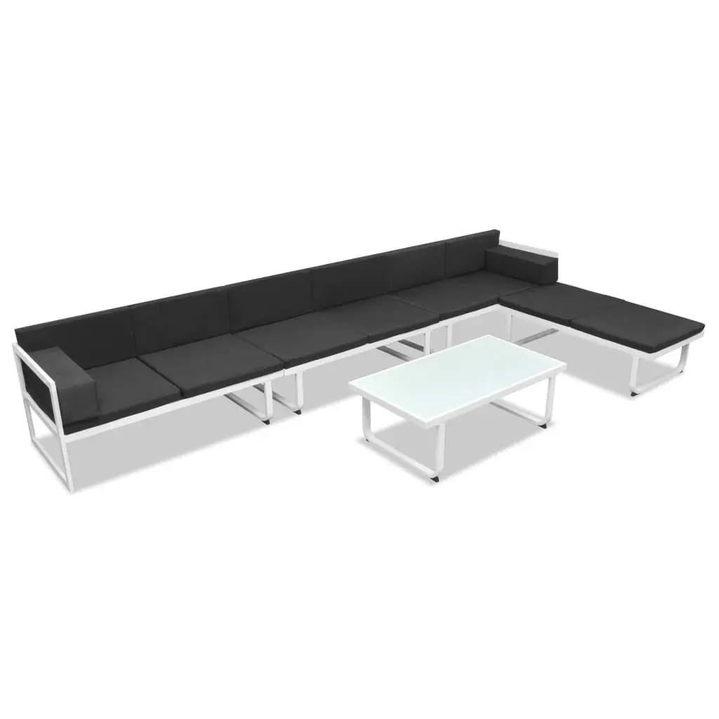 5 Piece Outdoor Lounge Set with Black Finish