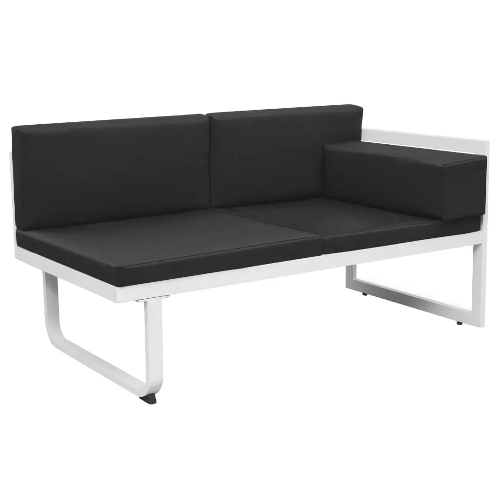 5 Piece Outdoor Lounge Set with Black Finish