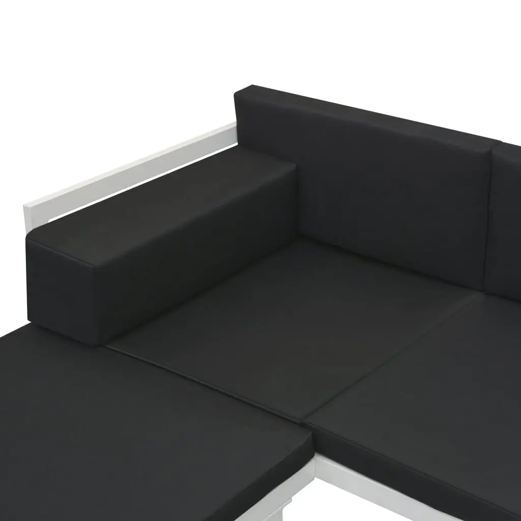 5 Piece Outdoor Lounge Set with Black Finish