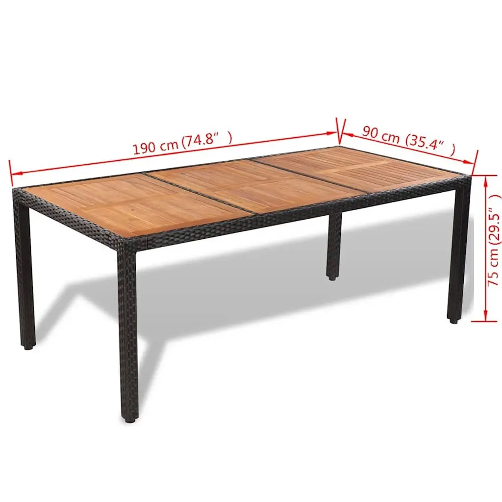 9 Piece Outdoor Dining Set with Cushions