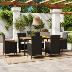 Sturdy 7 Piece Outdoor Dining Set with Cushions