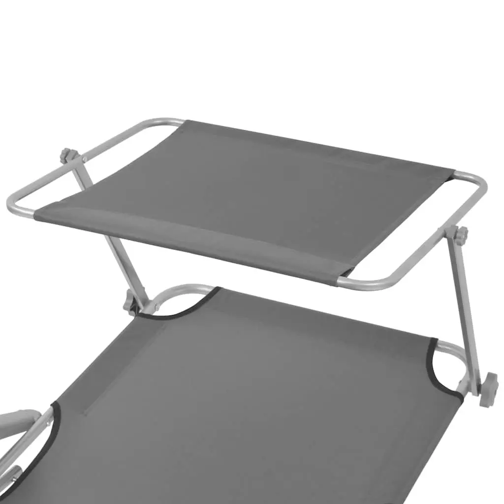 Sun Lounger with Adjustable Canopy for Outdoor Relaxation
