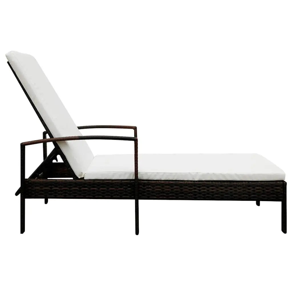 Sun Lounger with Adjustable Backrest for Outdoors