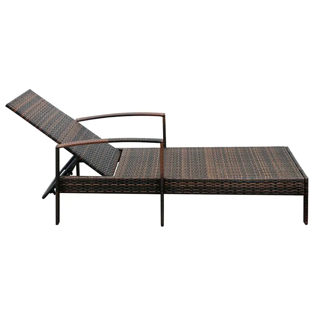 Sun Lounger with Adjustable Backrest for Outdoors