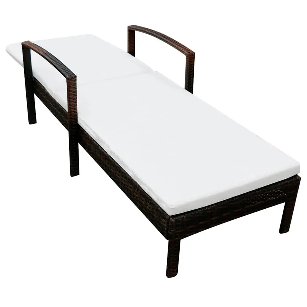 Sun Lounger with Adjustable Backrest for Outdoors