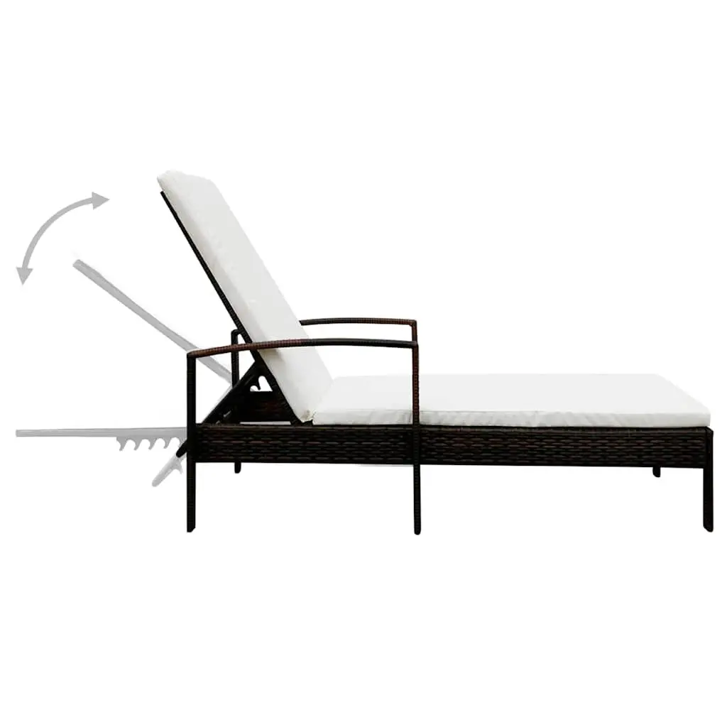Sun Lounger with Adjustable Backrest for Outdoors