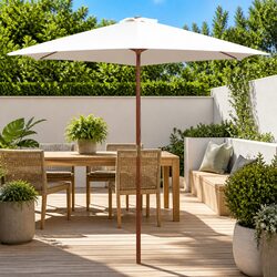 Sturdy Wooden Garden Parasol with UV Protection 270x270 cm