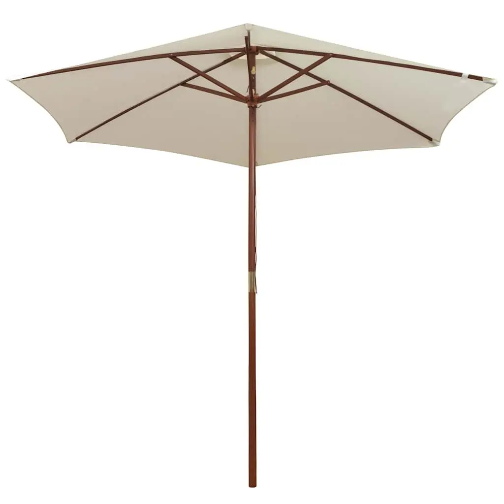 Wooden Garden Parasol with UV Protection 270x270 cm