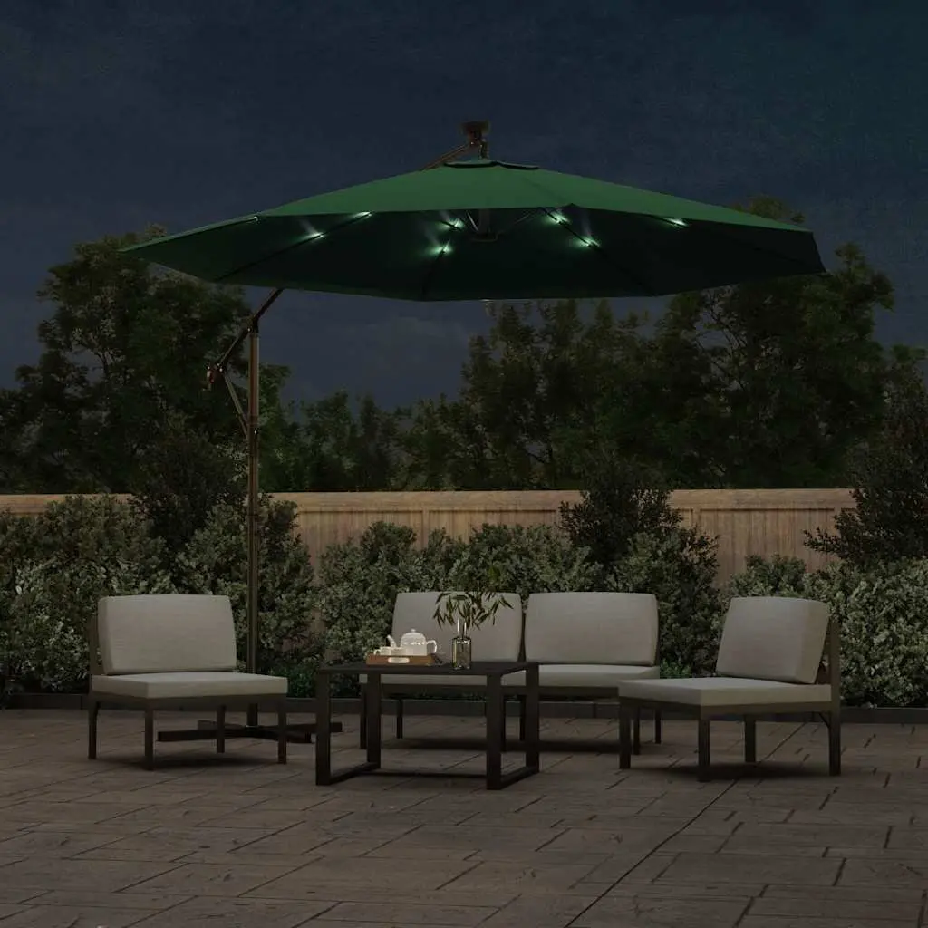 Hanging Garden Parasol 300 cm with LED Lights