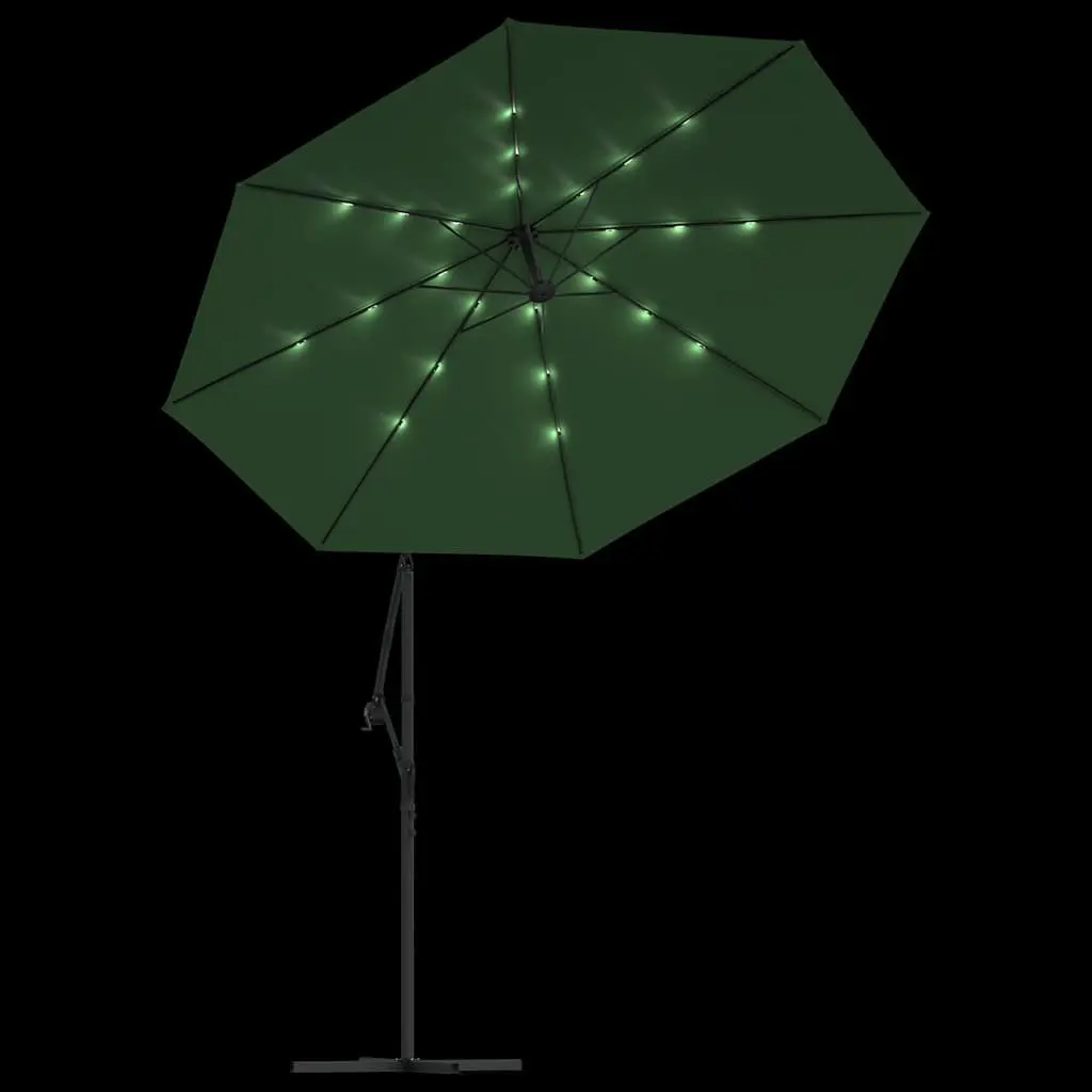 Hanging Garden Parasol 300 cm with LED Lights