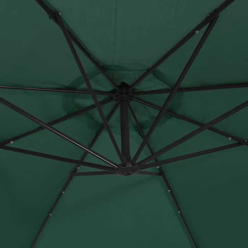 Hanging Garden Parasol 300 cm with LED Lights