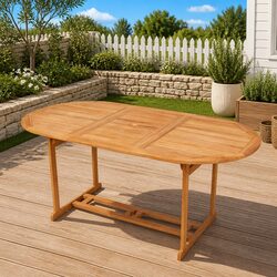 Solid Teak Wood Outdoor Dining Table 180x90x75cm
