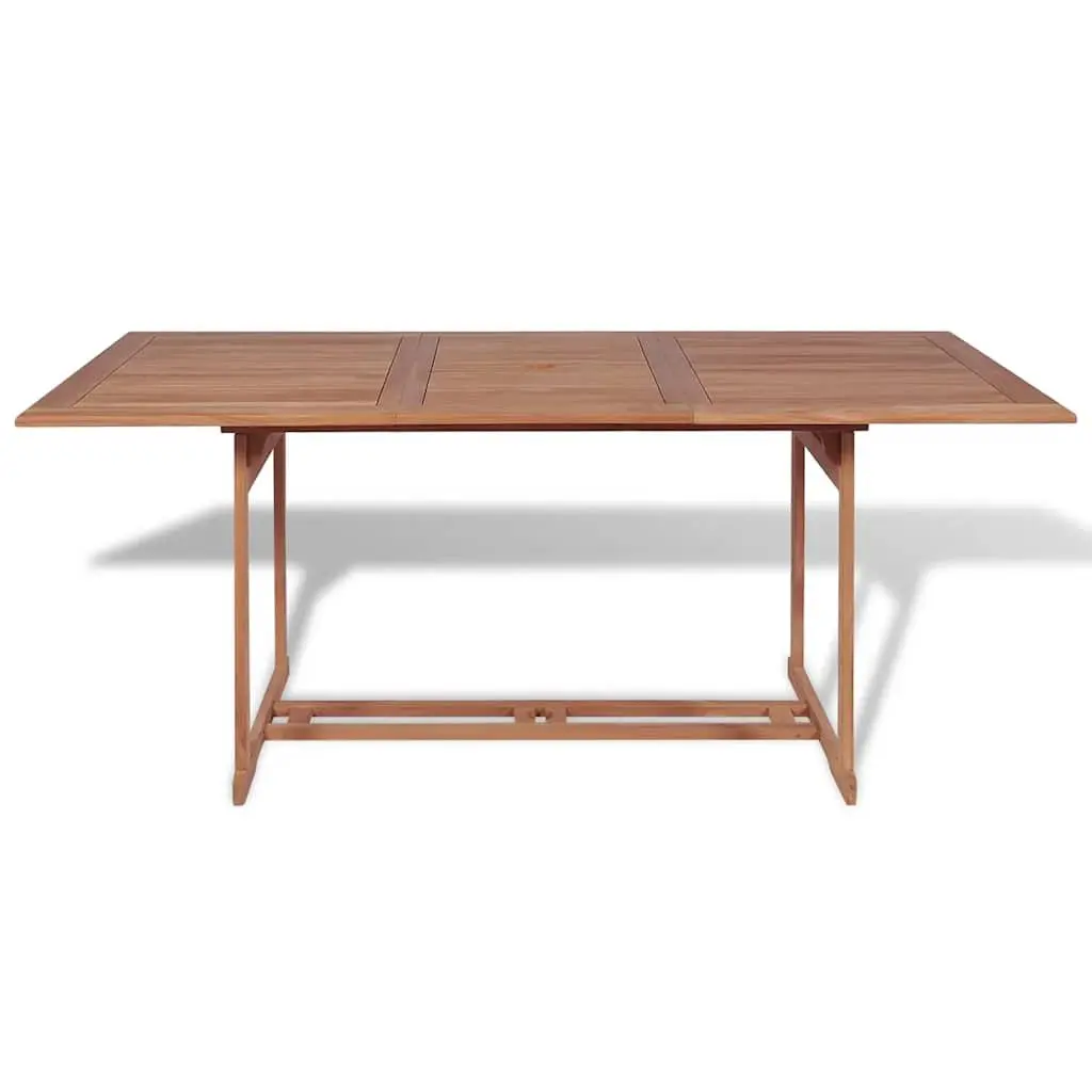 Teak Wood Outdoor Dining Table 180x90x75cm for Gardens