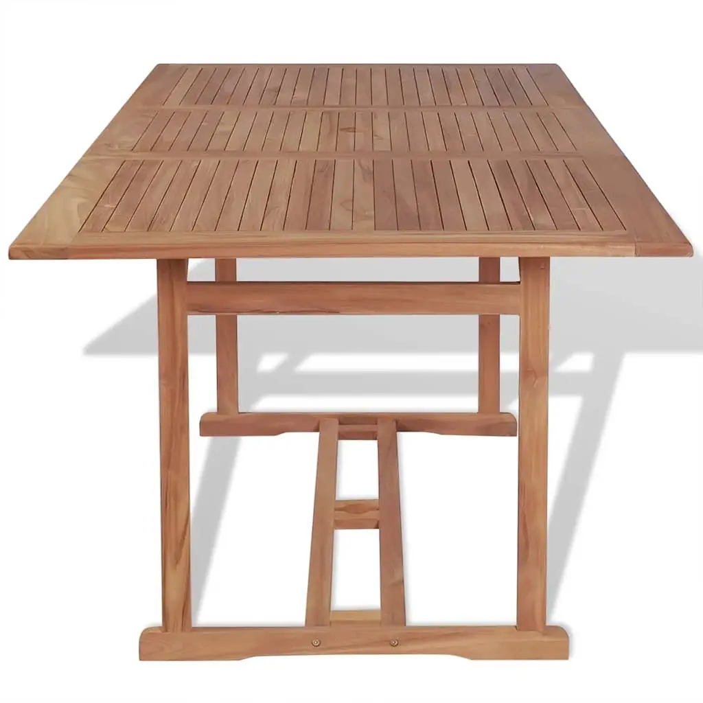 Teak Wood Outdoor Dining Table 180x90x75cm for Gardens