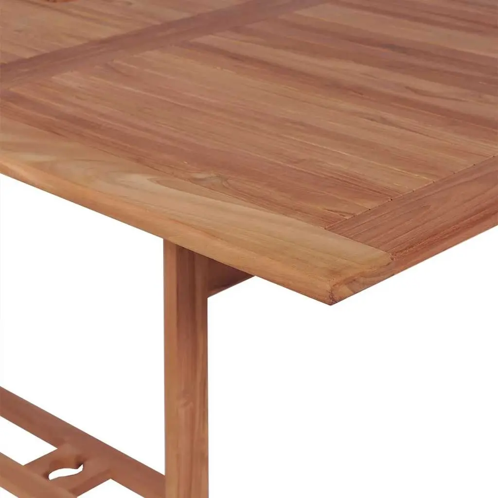 Teak Wood Outdoor Dining Table 180x90x75cm for Gardens