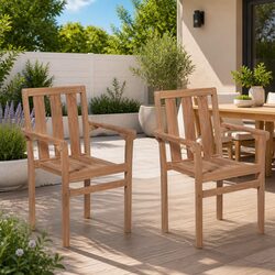 Durable Stackable Chairs Set for Outdoor Spaces