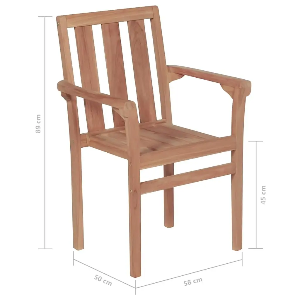 Stackable Chairs Set for Outdoor Spaces